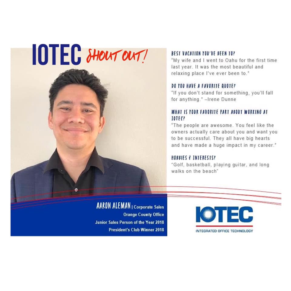 IOTEC - Introducing our “IOTEC Shout Outs”! First up,... | Facebook