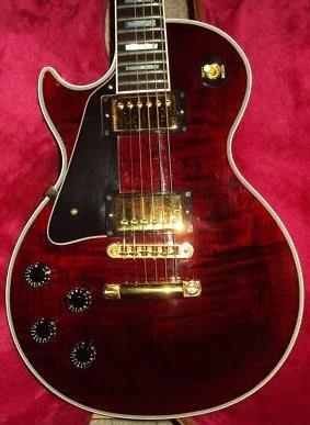 2002 Les Paul Custom wine red guitar with flamed top for sale