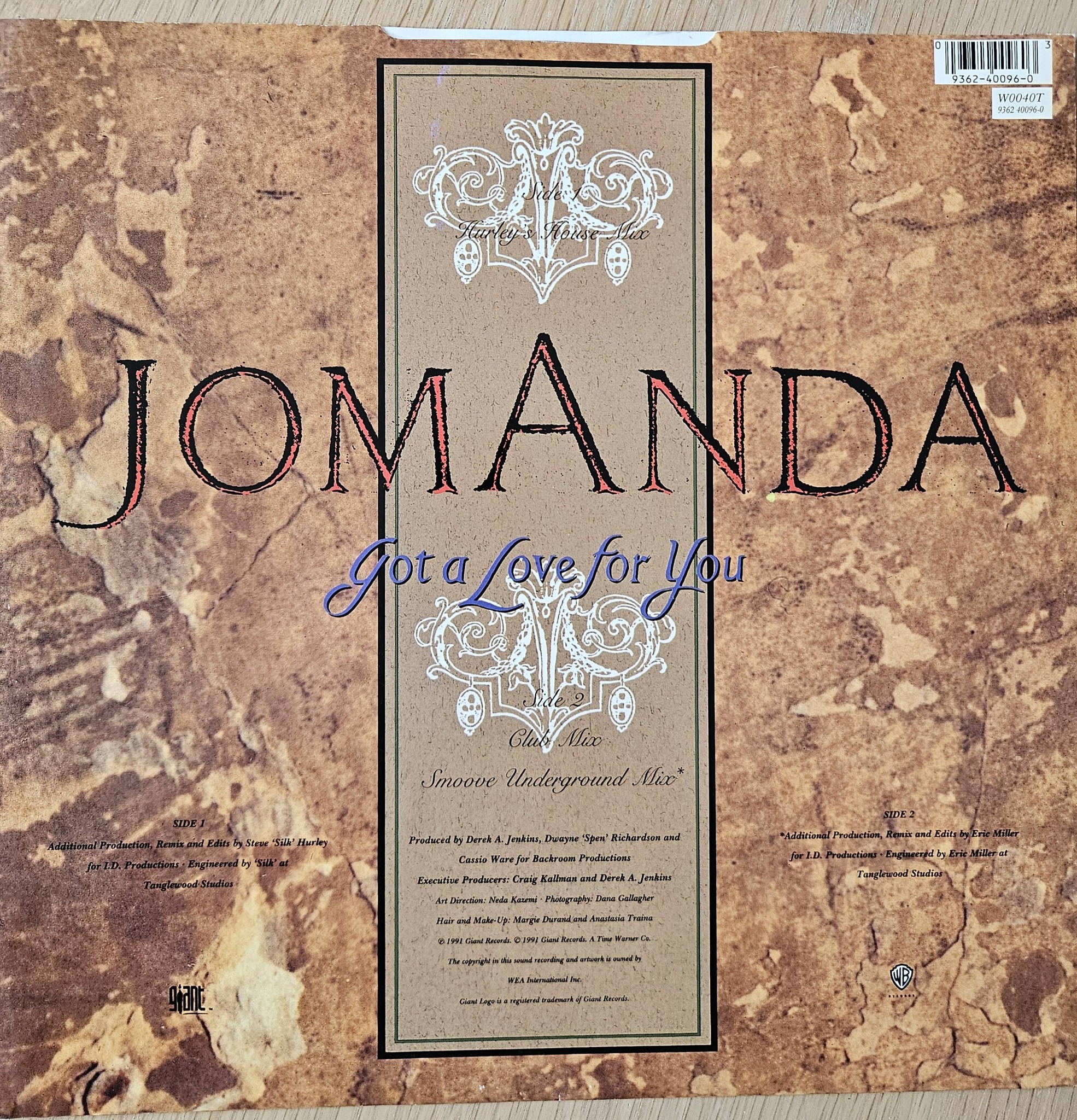 Jomanda's 'Got a Love for You' vinyl record for sale