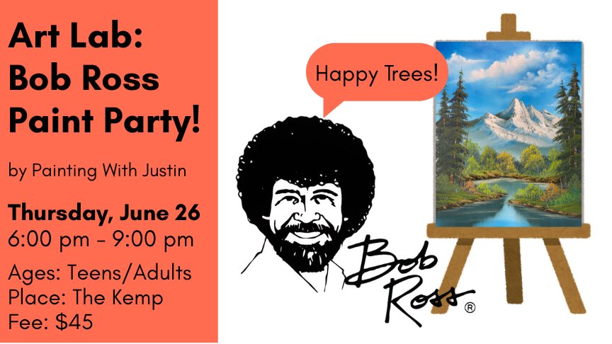 Art Lab: Bob Ross Paint Party!