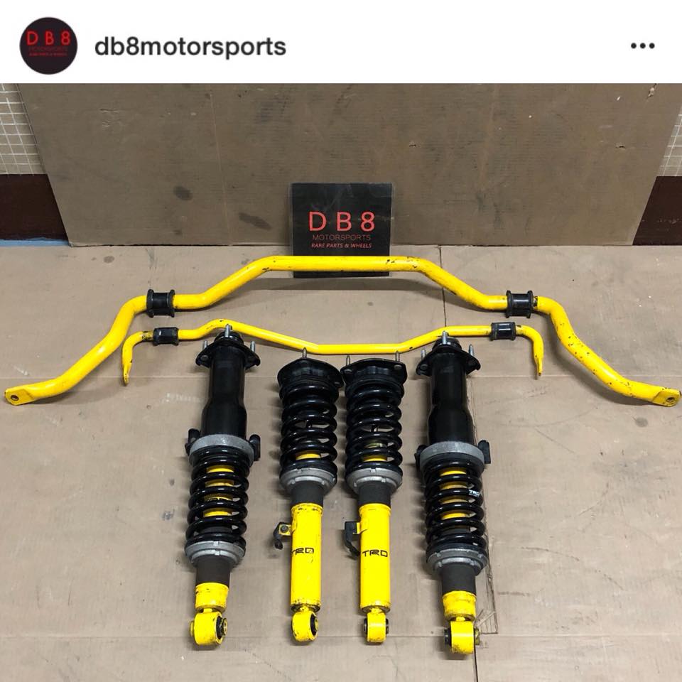 DB8 MotorSports - 😚 TRD Suskit Coilover & Racing Sway Bar... | Facebook