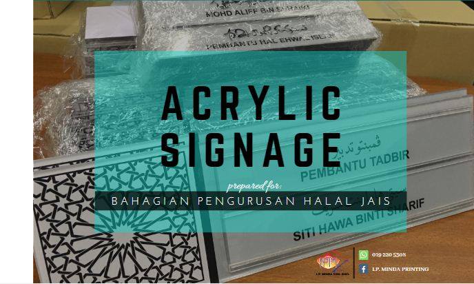 IPM Printing - Acrylic #Signage, order dari Bahagian... | Facebook