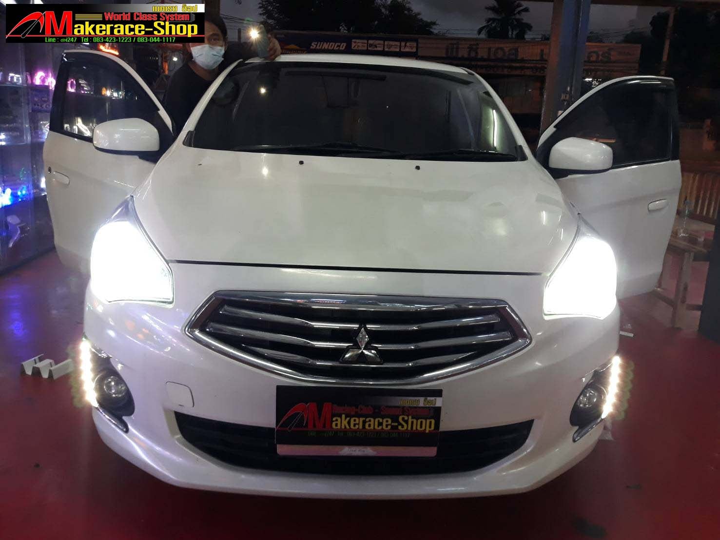 Mitsubishi Attrage 🔹 Make Race Shop Co.,LTD.🔹 [[[ ศูนย์ติดตั้งไฟแต่งรุ ...