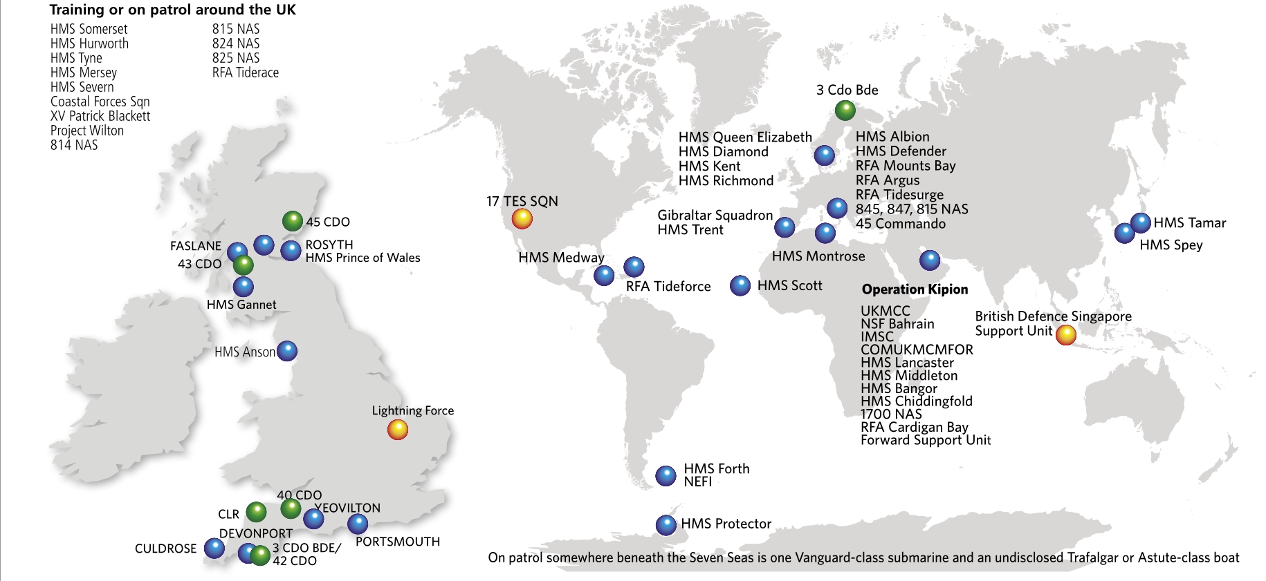 British & Commonwealth Forces - Royal Navy's current global deployments ...