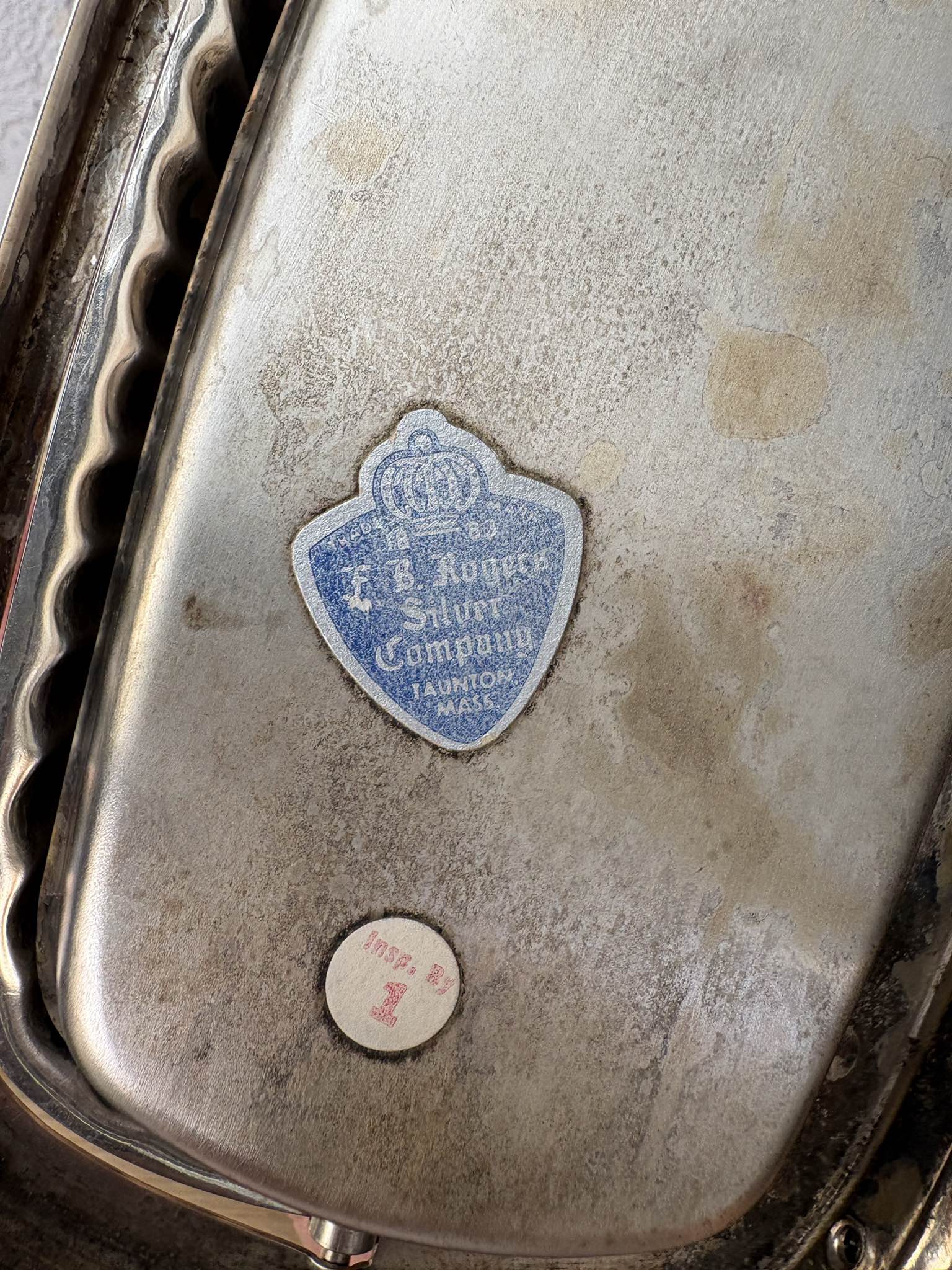 米国老舗 F.B. Rogersのライオン足とライナー付 バターディッシュ Vintage 1940s F.B. Rogers #357 Silver Plate Butter Dish, Lion Head