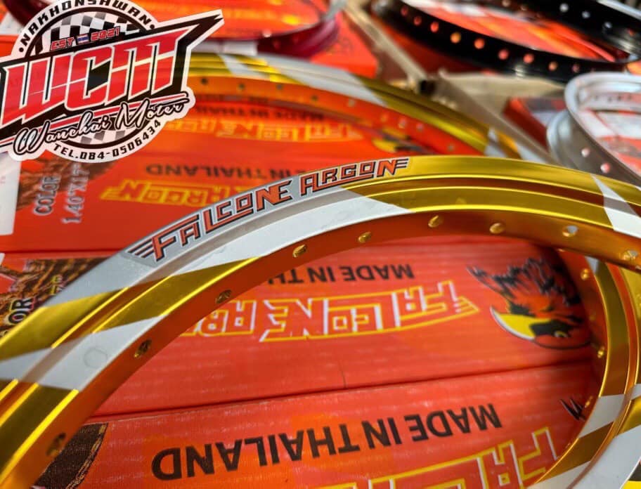 Falcon rim - 🚨ล้อ Falcon สายฟ้า💛🖤💙 ️🤍 😍 มีเลยไม่ต้องรอ ... | Facebook