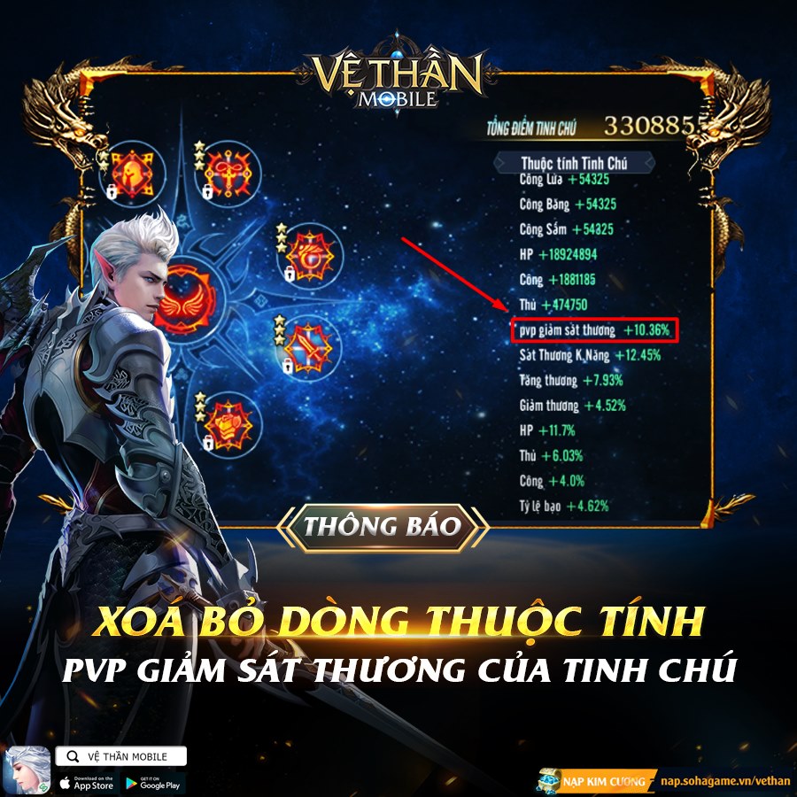Vệ Thần Mobile - ‼️‼️ Xoá bỏ dòng thuộc tính...