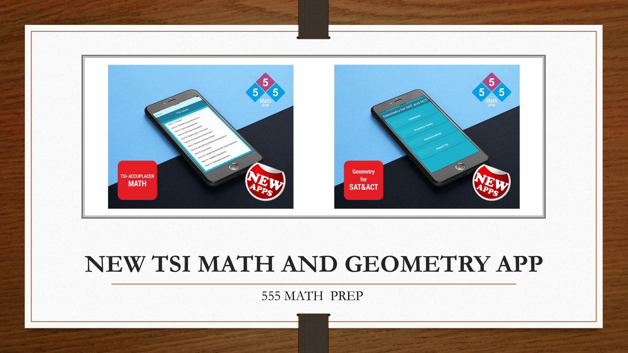 555 Math Prep - NEW TSI MATH AND GEOMETRY APP