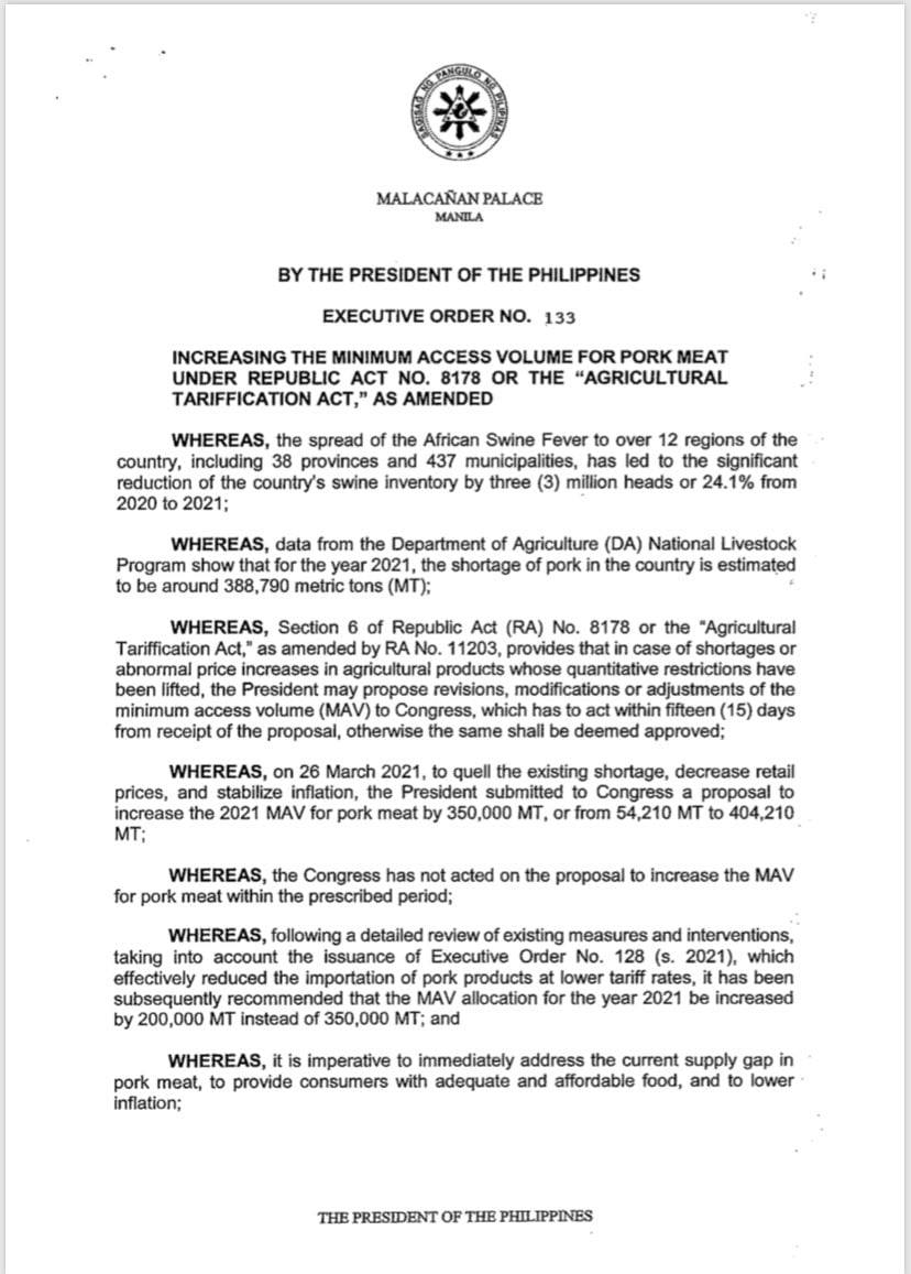 Philippine Star - President Duterte issues Executive Order...