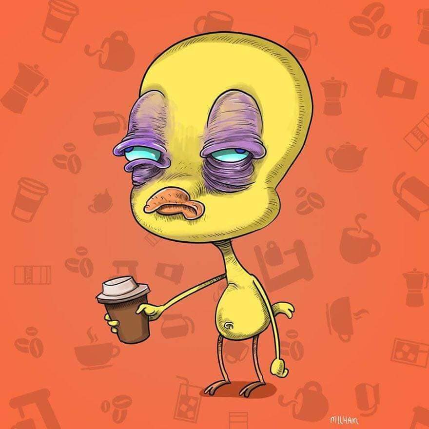 大清早来杯咖啡？ By IDraw Cartoons - 人生玩家 Life Player