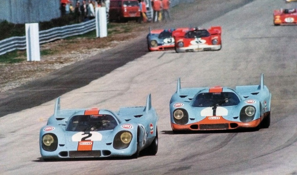 Year 1971 Monza 1000 Km. Rodriguez / Oliver #2 Porsche 917 and