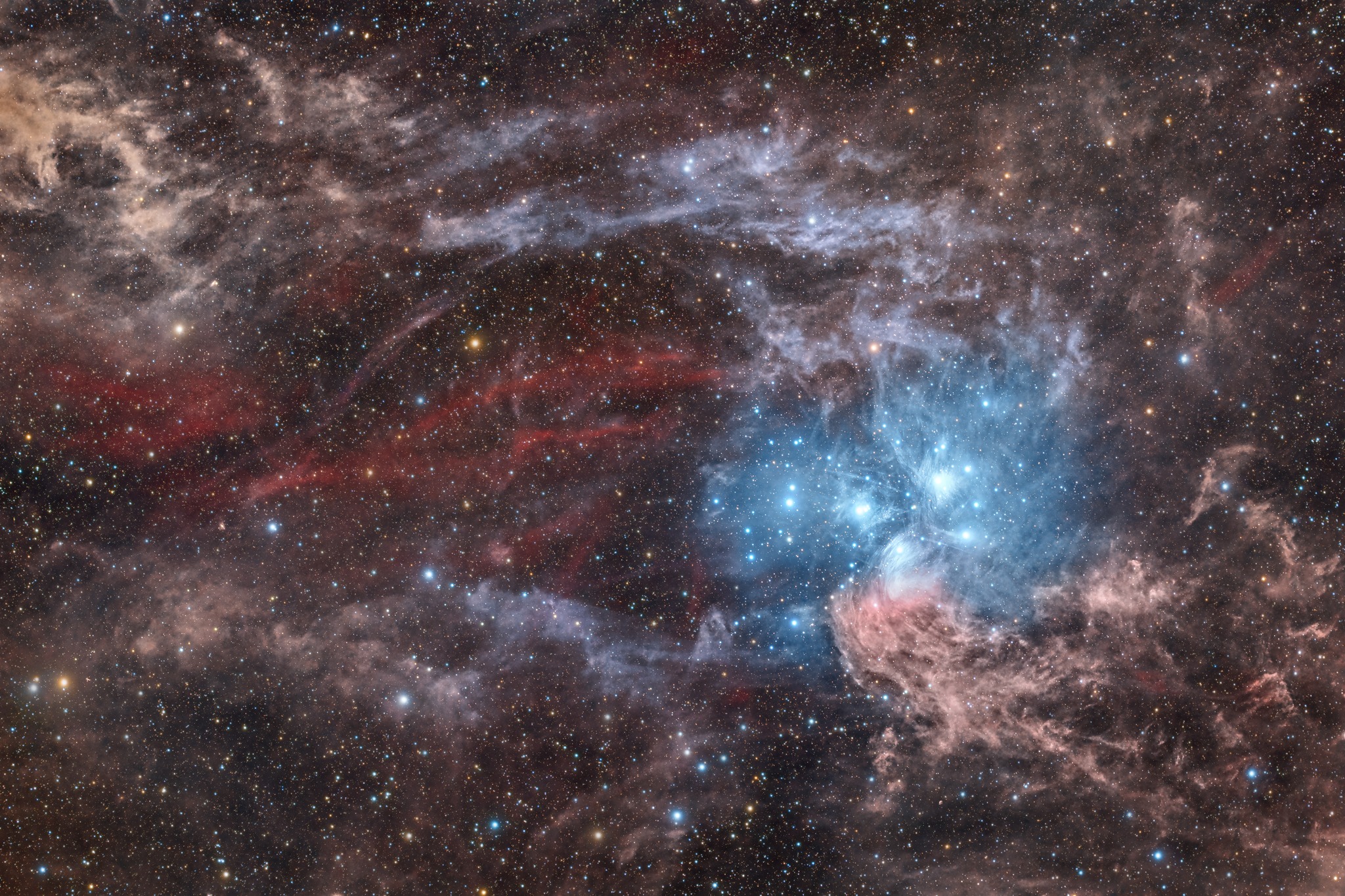 Optolong Astronomy Filter - M45 (Pleiades) in HOORGB, 98 hours taken ...