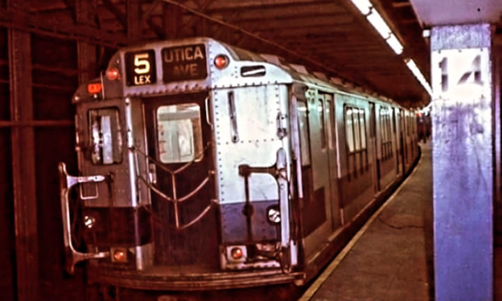 Vintage R12-14 series train at 14 Street - Union Square Station