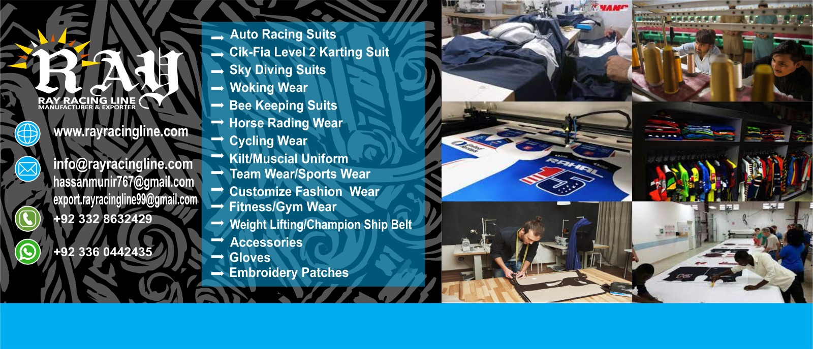 Ray Racingline Apparel | Sialkot