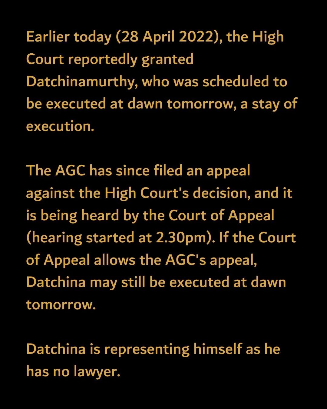 The AGC have filed an appeal against... - Wake Up, Singapore