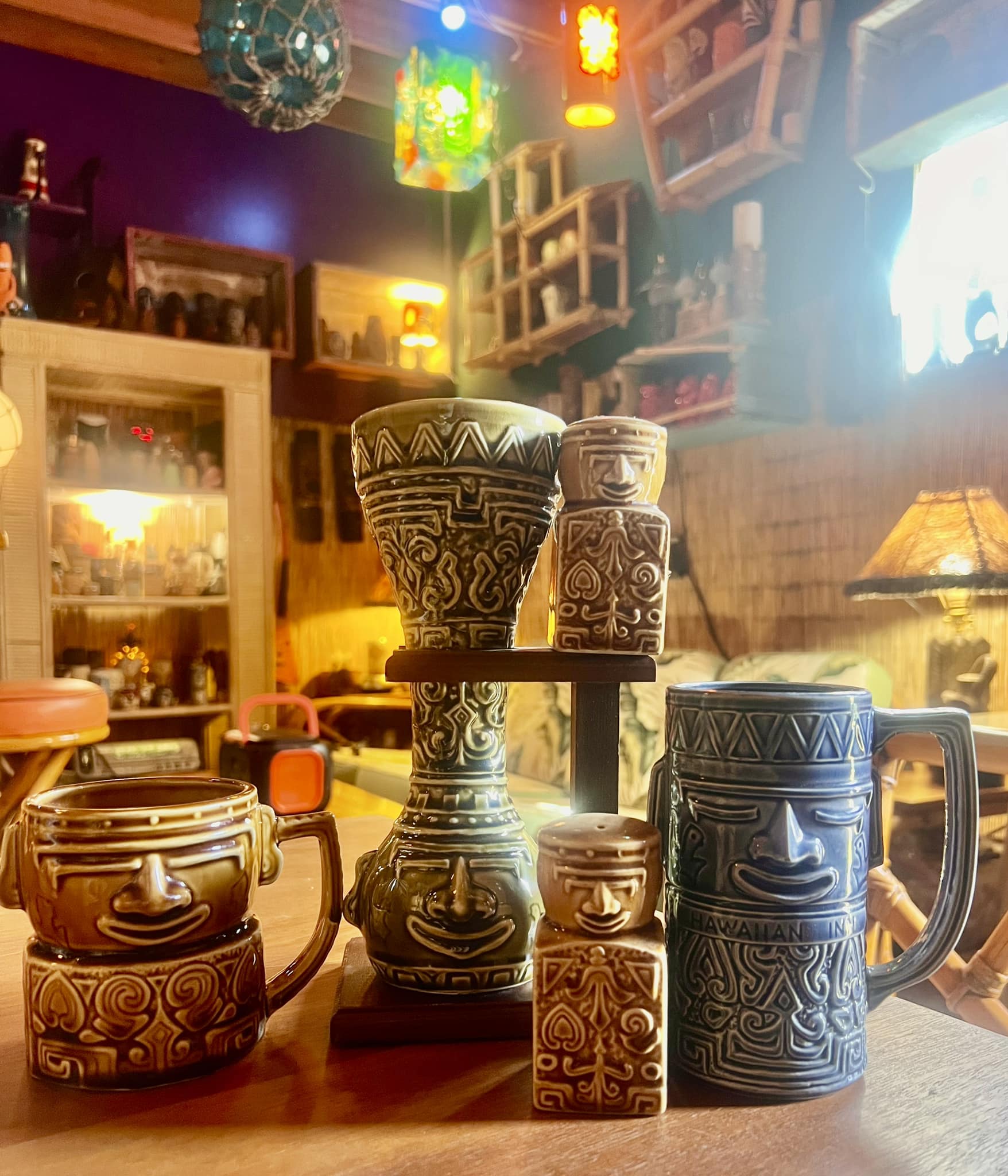 Vintage Tiki Mug Collection from Mid-Century Polynesian 