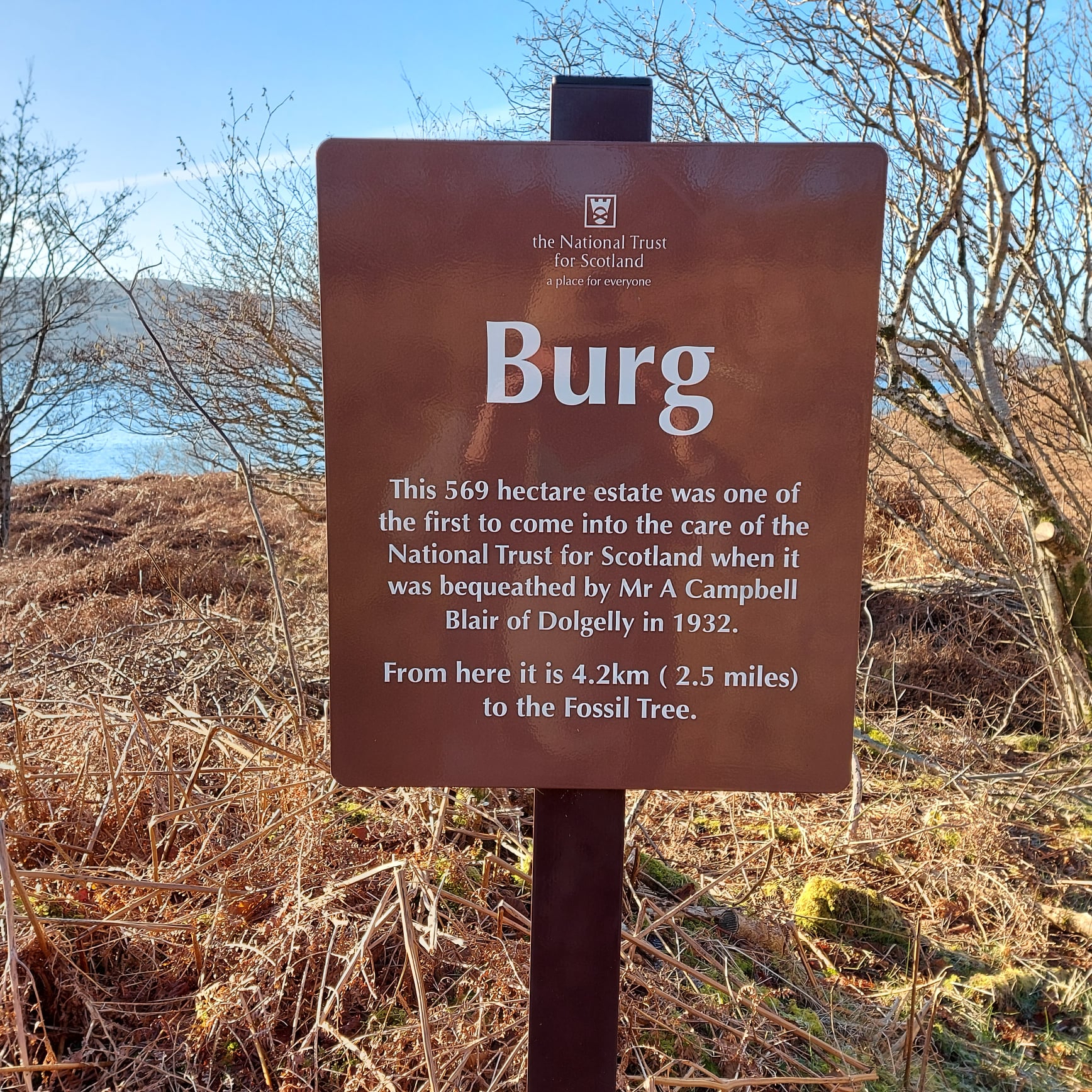 Mull and Iona Geology - The Burg sign. Note no definite article, it is ...