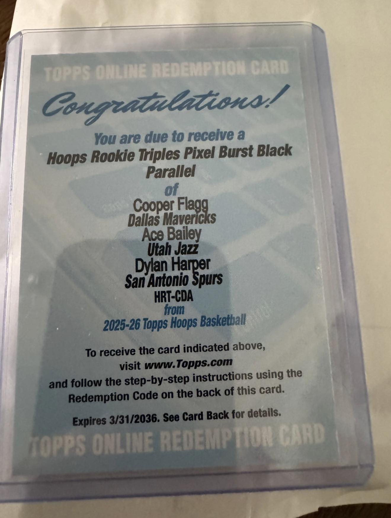 How to price and sell a 2025-26 Topps Hoops Rookie Triples Pixel 