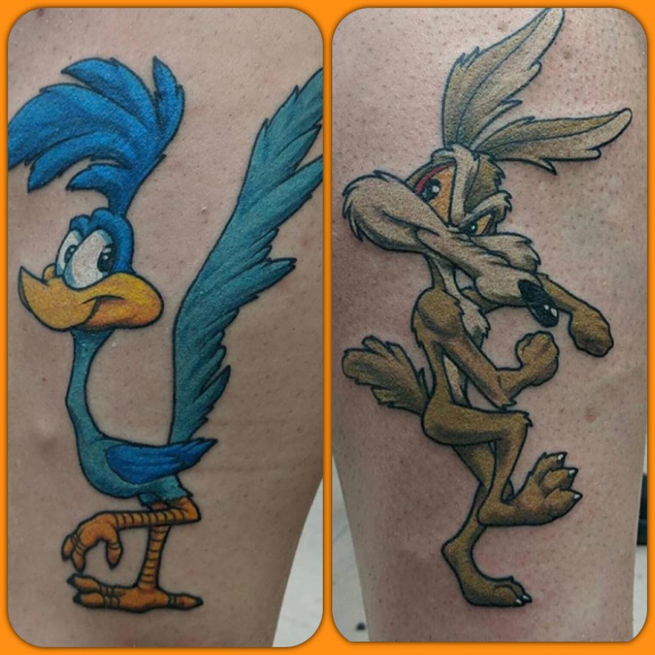 Road Runner and Wile E. Coyote - Harley Davidson