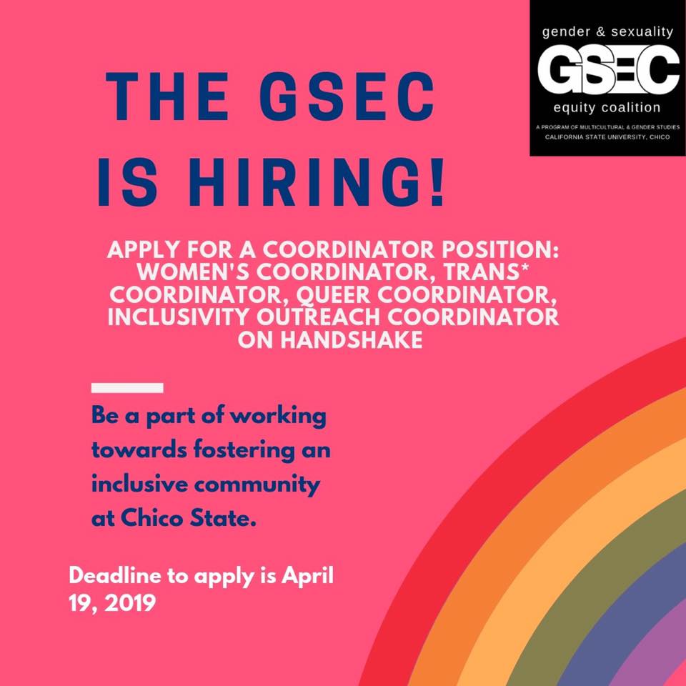 The GSEC is hiring... - Gender and Sexuality Equity Coalition | Facebook