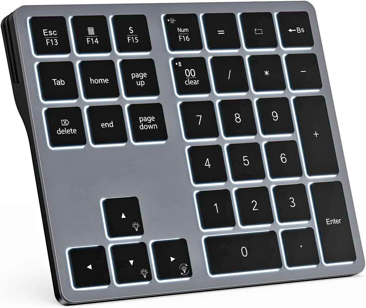 Brand New - Backlit Bluetooth Numeric Keypad for Laptops and Computers ...