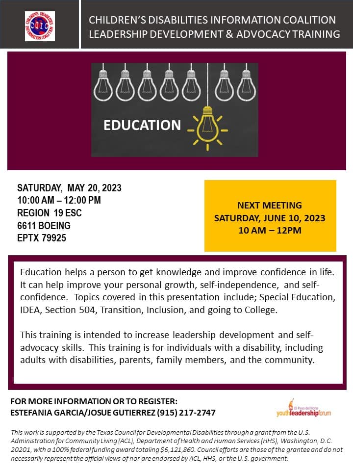 Leadership Development & Advocacy Training Project | El Paso TX
