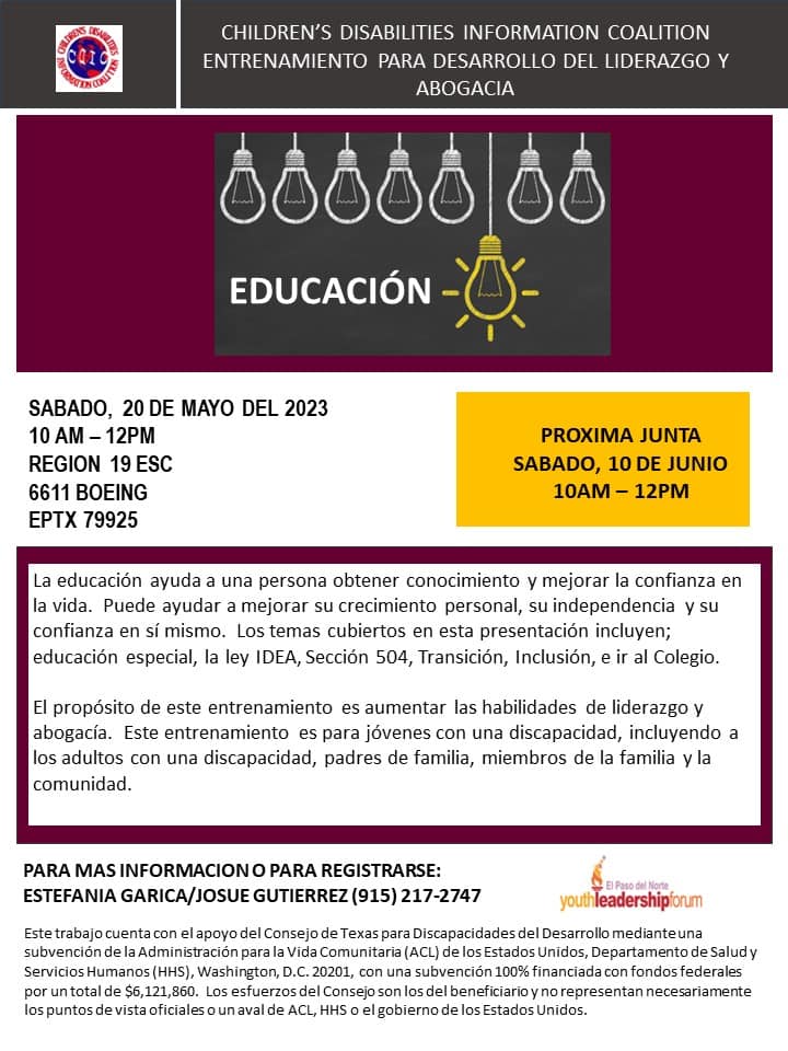 Leadership Development & Advocacy Training Project | El Paso TX
