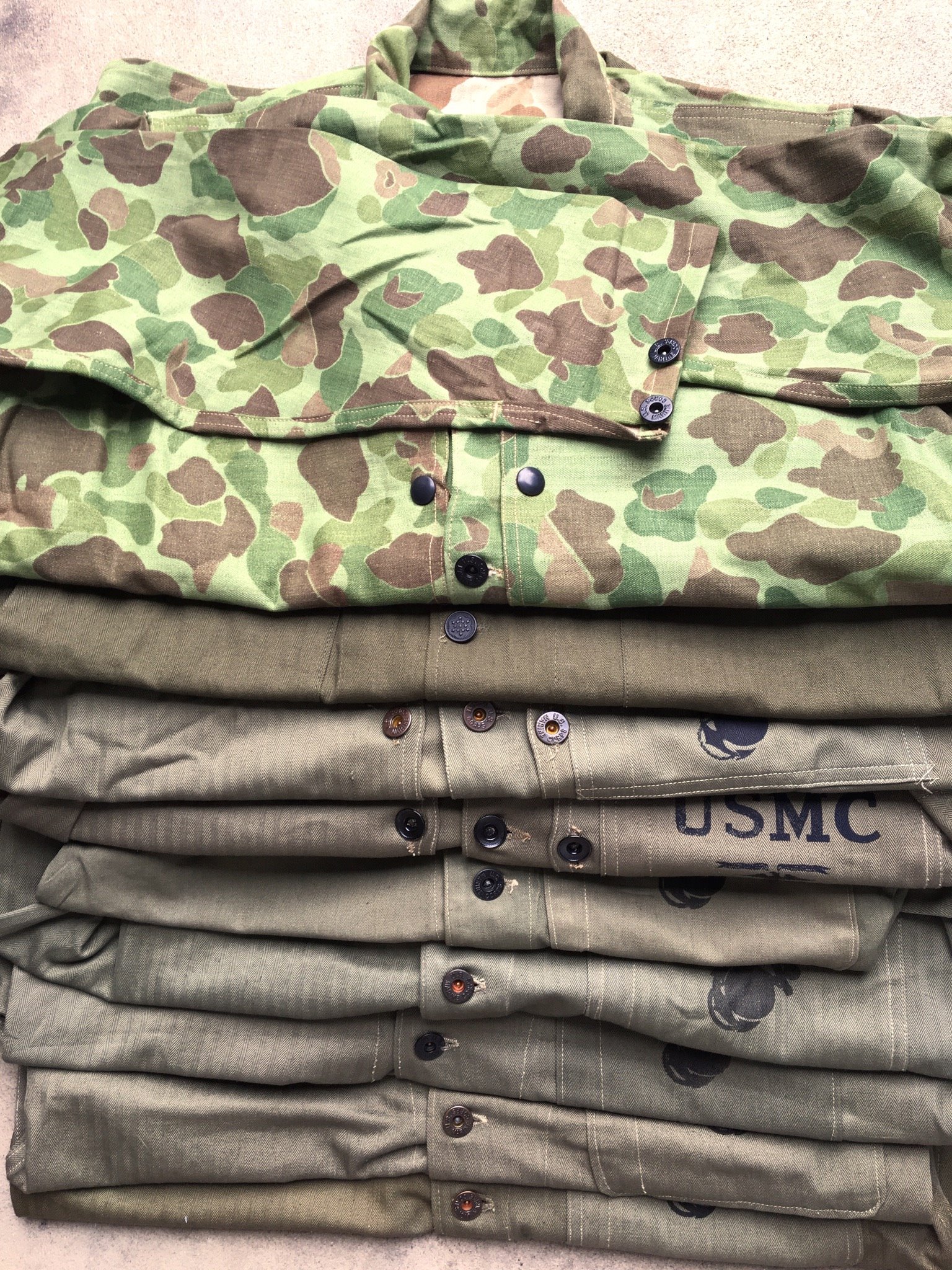 Original 40s USMC Frog Skin P44 HBT Ww2 Size 36
