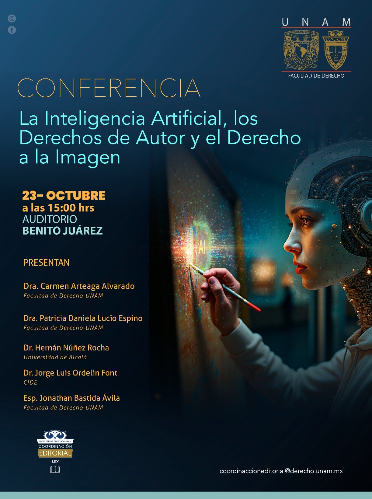 Conferencia La Inteligencia Artificial, los Derechos de Autor y el ...