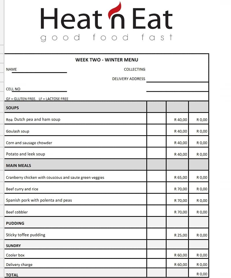 Heat n Eat - New menu is up! Dont forget to place your... | Facebook