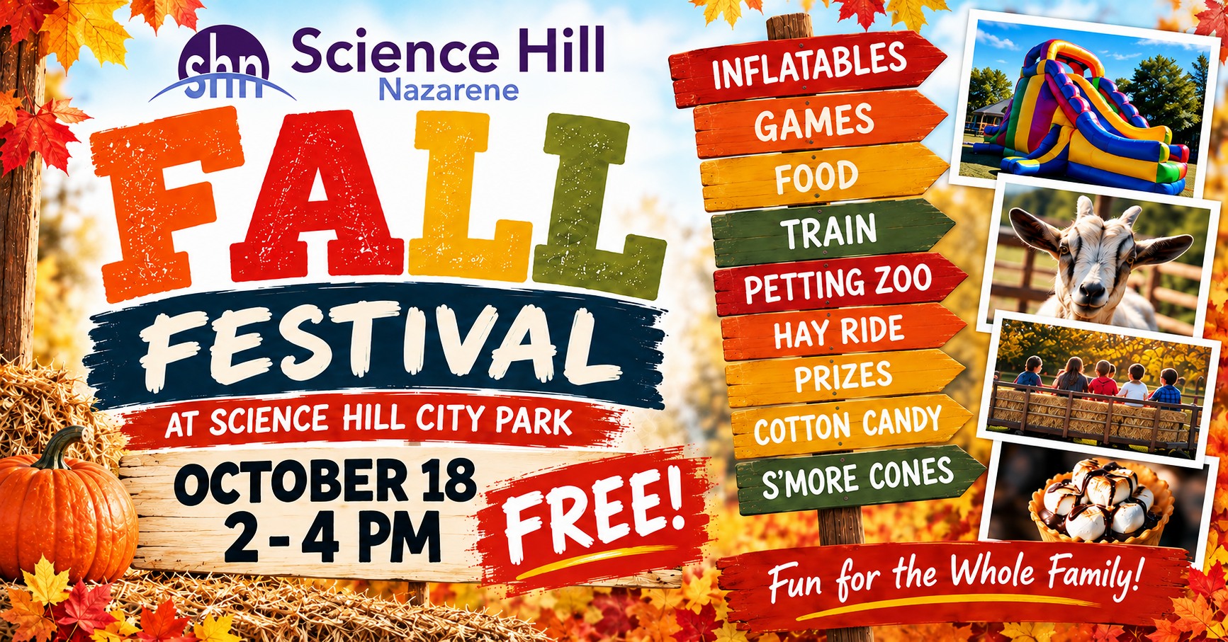 FREE FALL FESTIVAL AT SCIENCE HILL BALL PARK