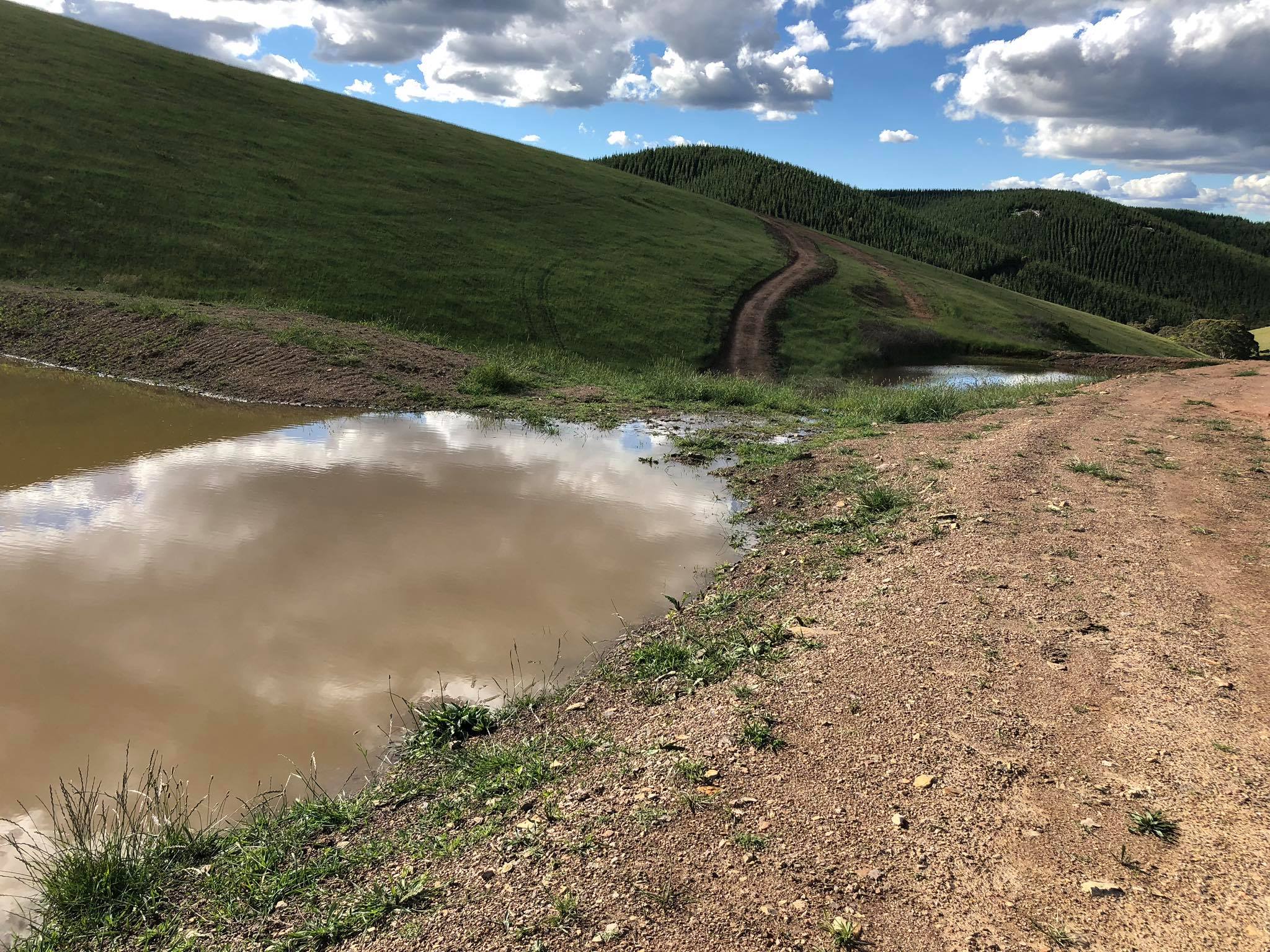 SkyFields Park - The top dam in paddock 2 is finally...
