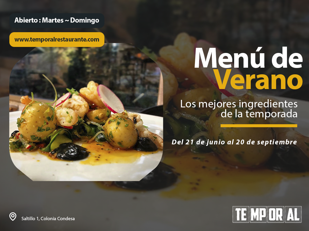 Temporal Rest - Les presentamos nuestro menú de verano, el...
