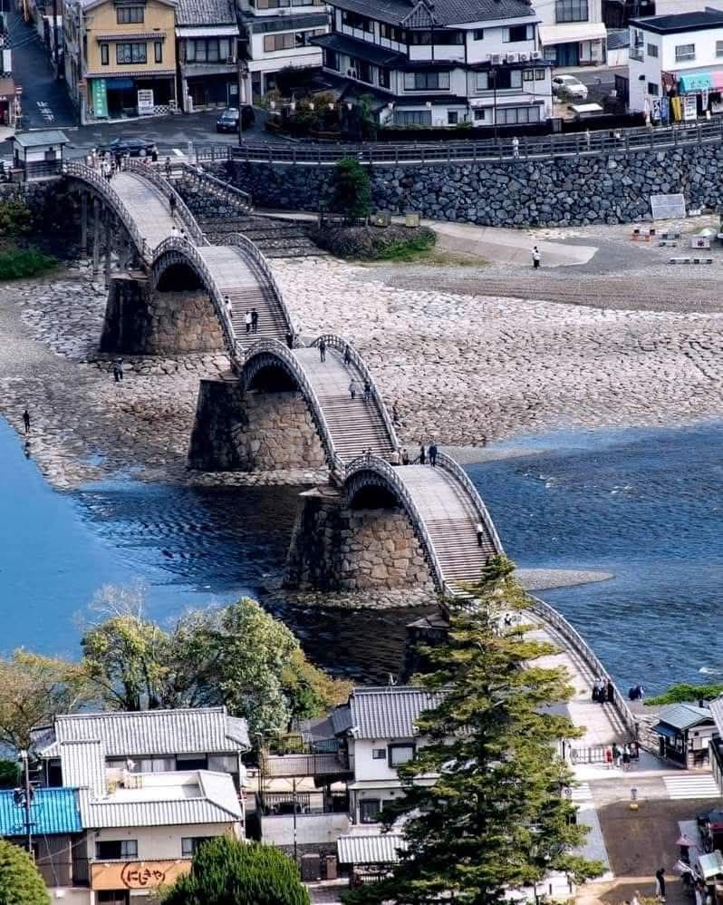 First Tadami River Bridge, Japan A panoramic view of the arch