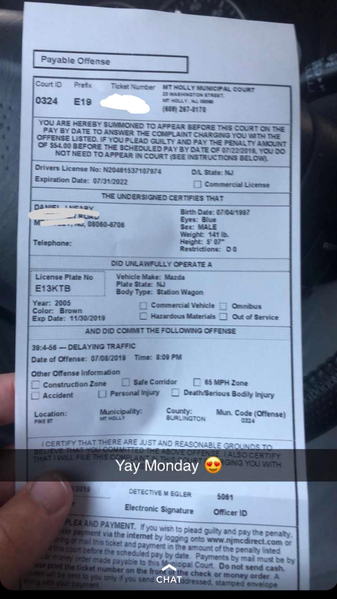 Forgetting to block ticket information on social media