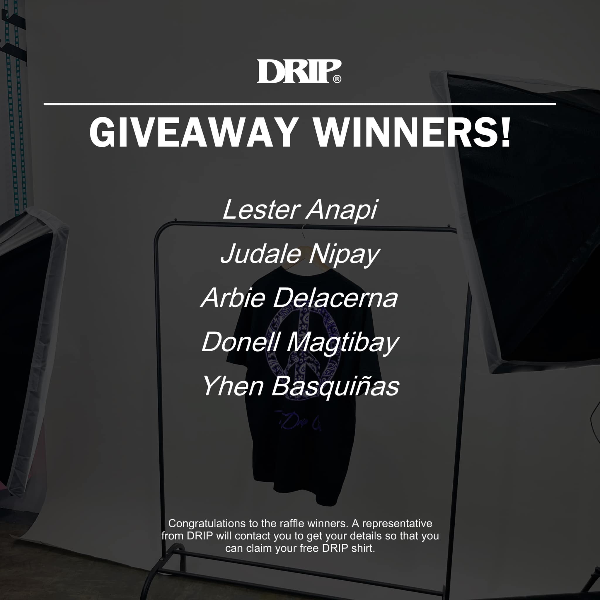 The Drip Club - DRIP - RAFFLE WINNERS 🎉 Thank you to all...