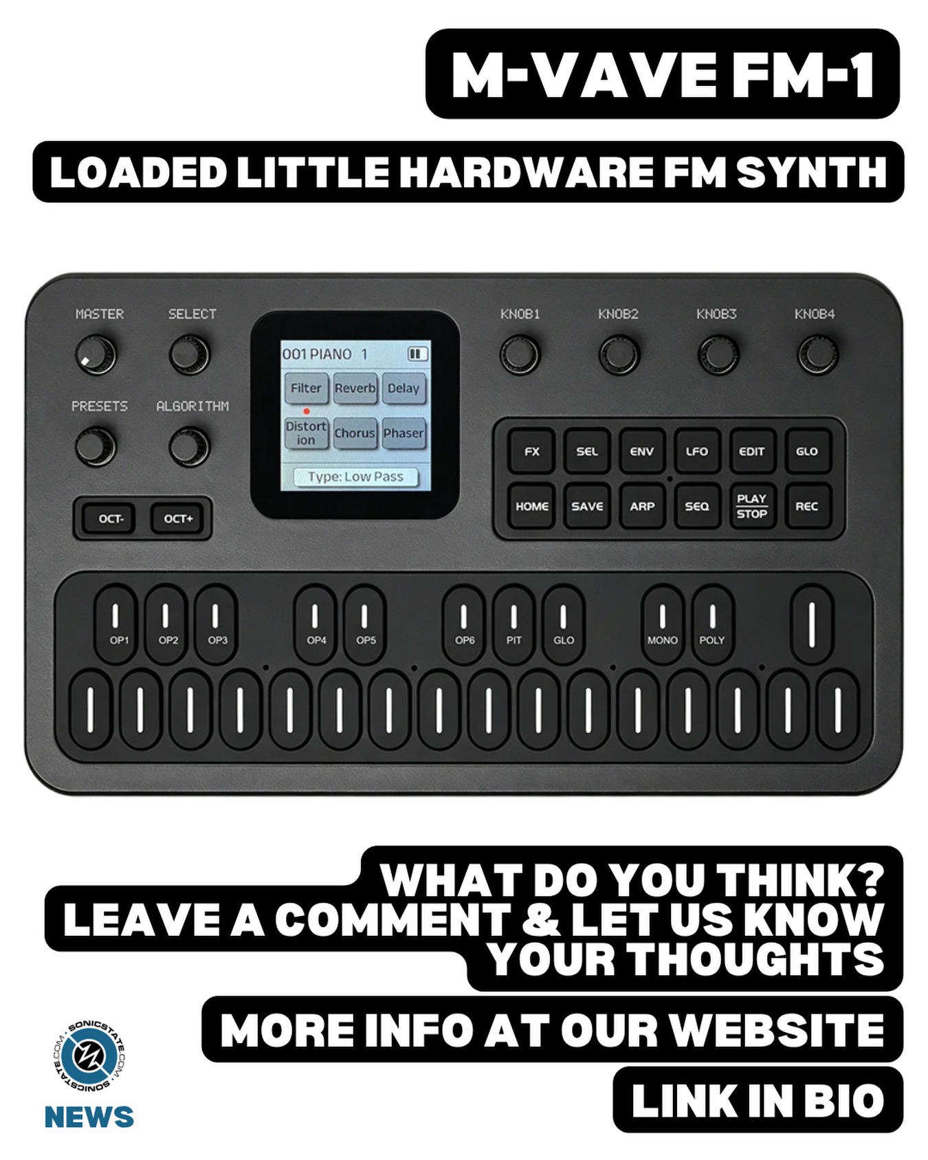M-VAVE FM-1: a budget-friendly DX-7-style desktop FM polysynth