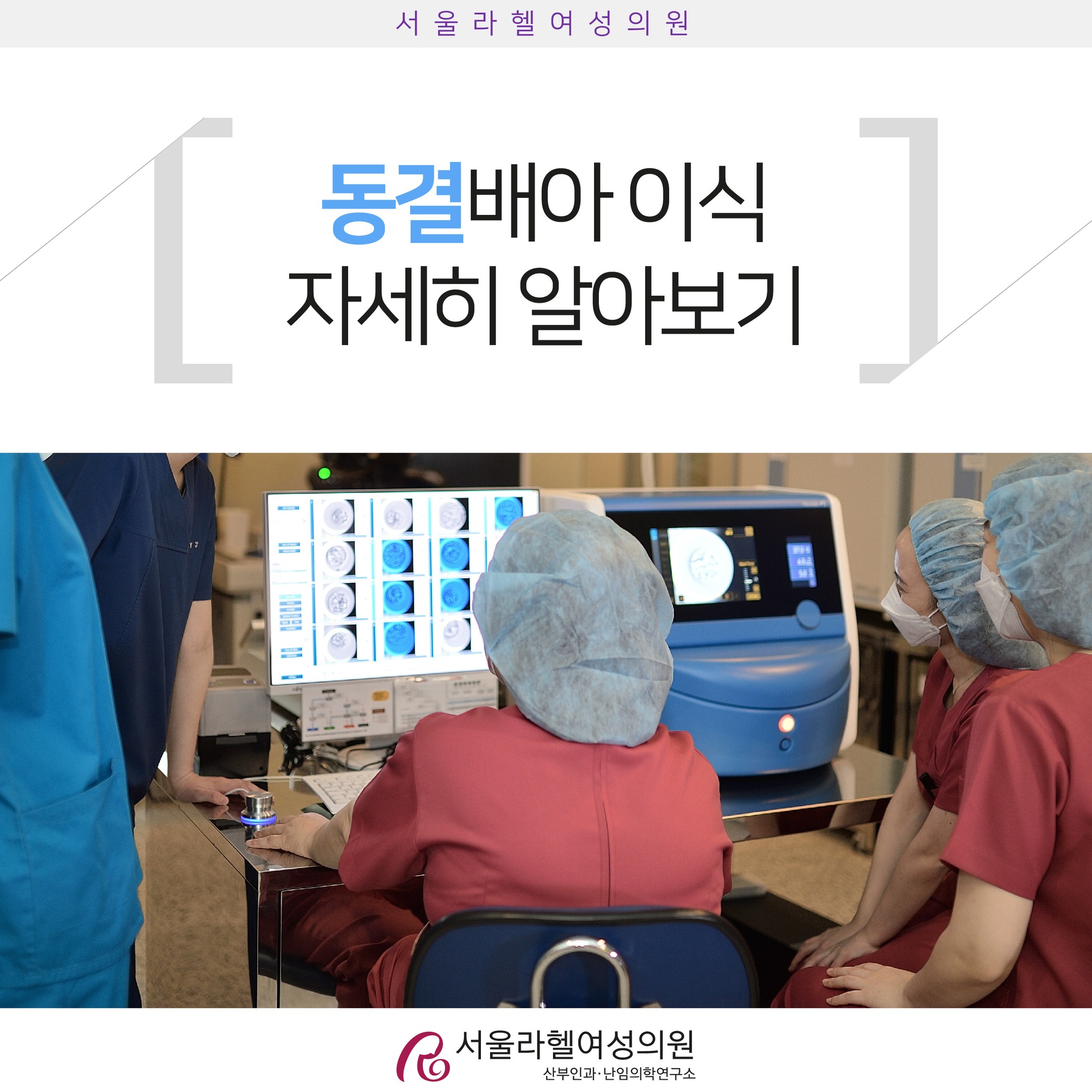 서울라헬여성의원 - 신선배아와 동결배아 이식 등 이식 방법이 시술의 성패를 가르지 않을까 걱정하시는... | Facebook