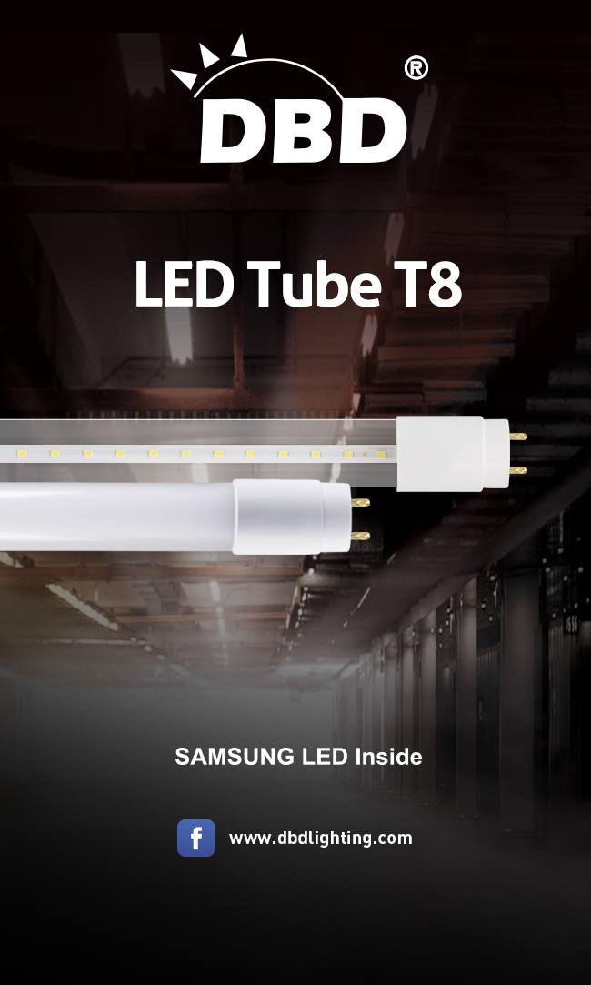 DBD Lighting - DBD 18W LED Tube Equipped with SAMSUNG LED...