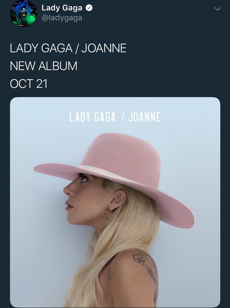 LADY GAGA / #JOANNE / OCT 21 DELUXE & STANDARD TRACKLISTS + CD LABEL