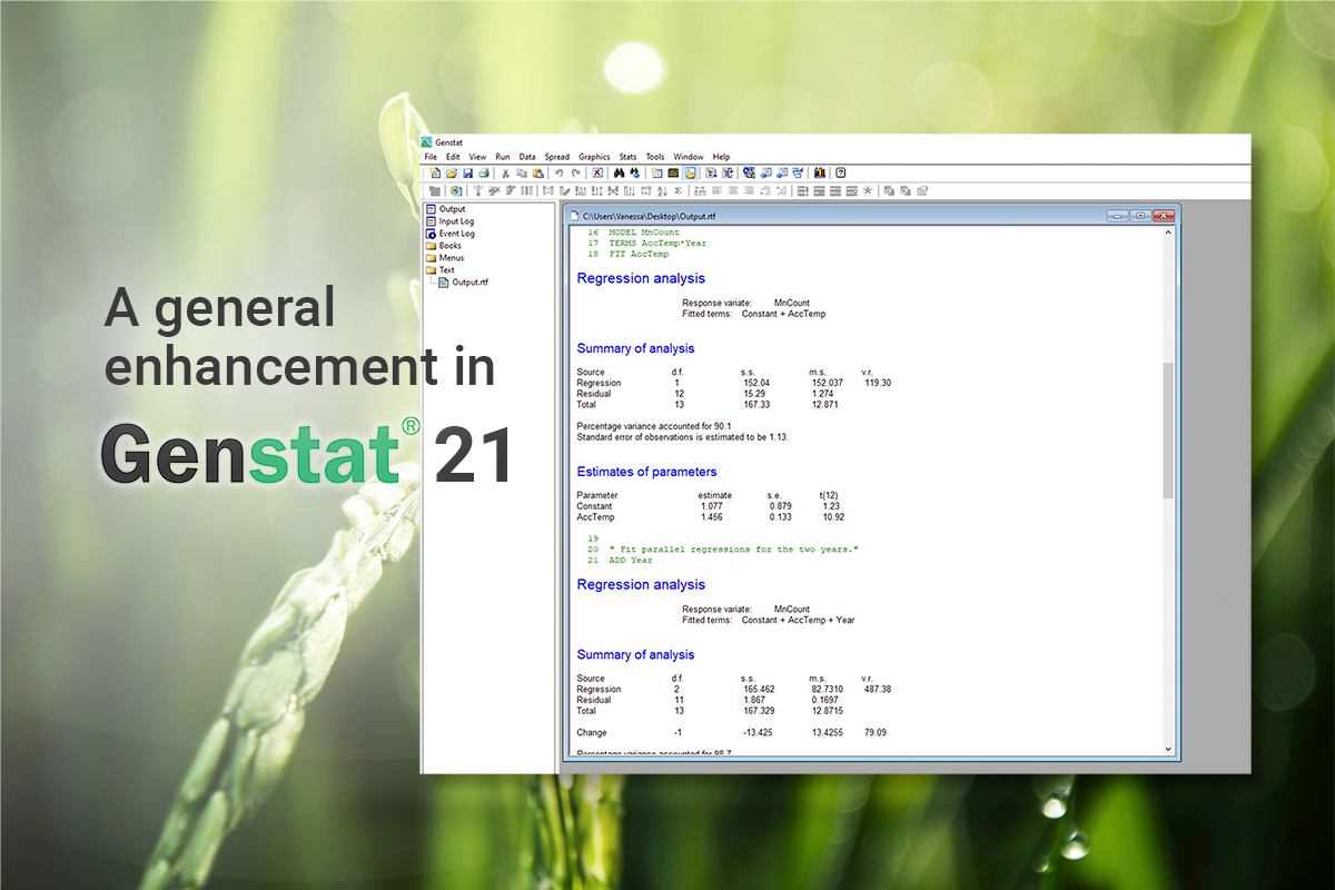 ASReml - Some news about Genstat. The 21st edition has... | Facebook