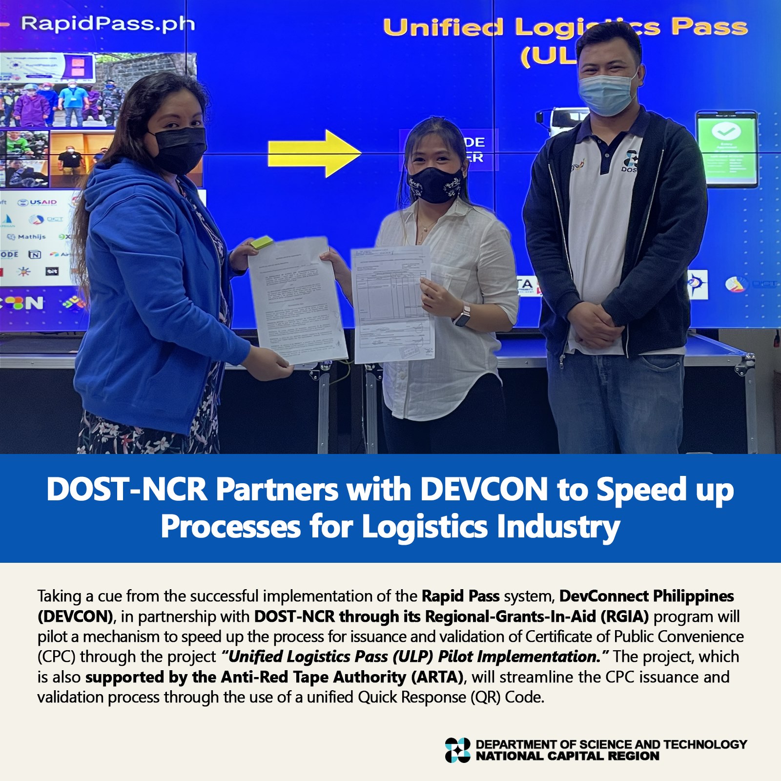 DOST- - Taking a cue from the successful implementation of the Rapid ...