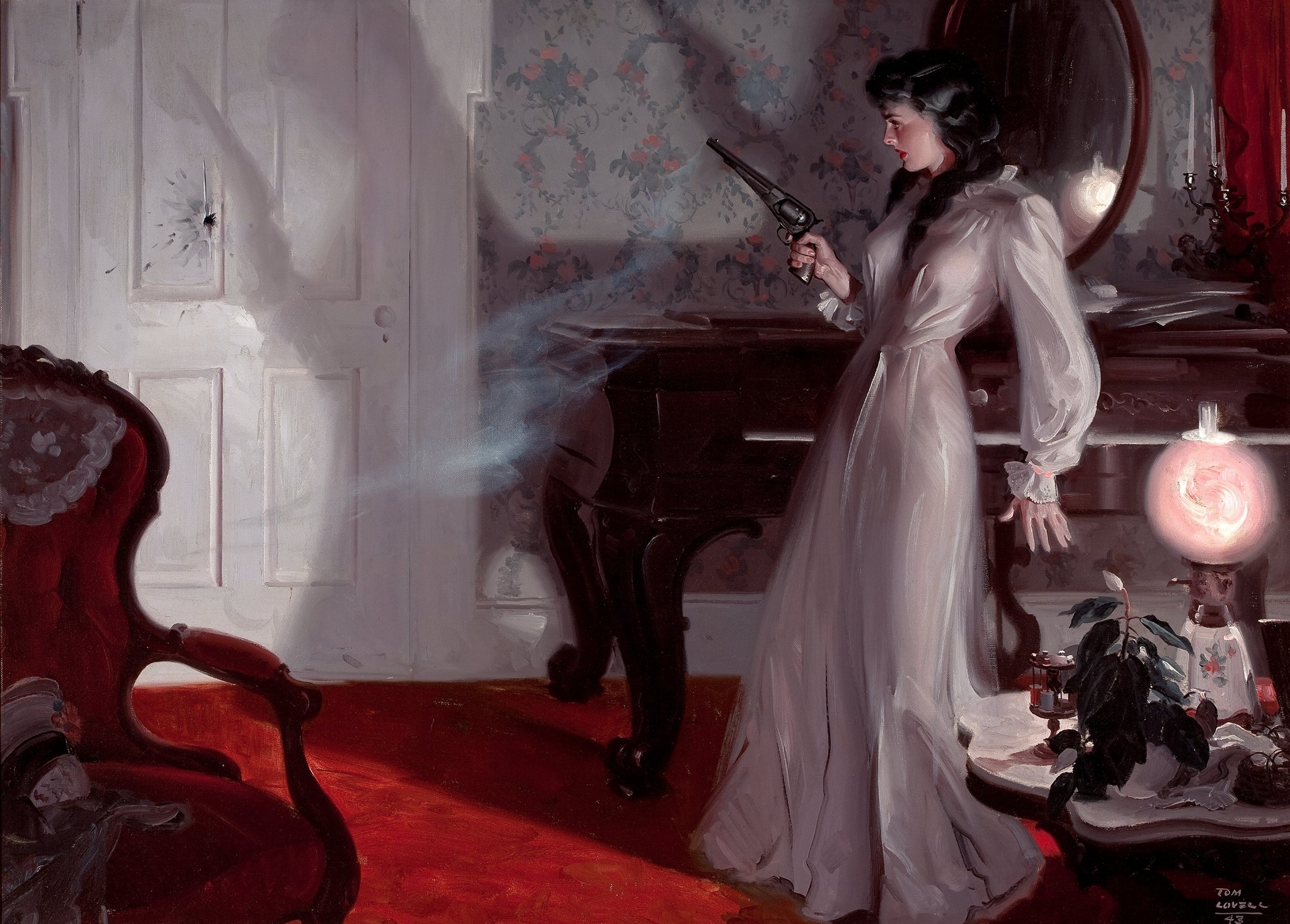 tom lovell christmas dress Lovell's oil painting Knox directs cannon THE FINAL TOUCH TO