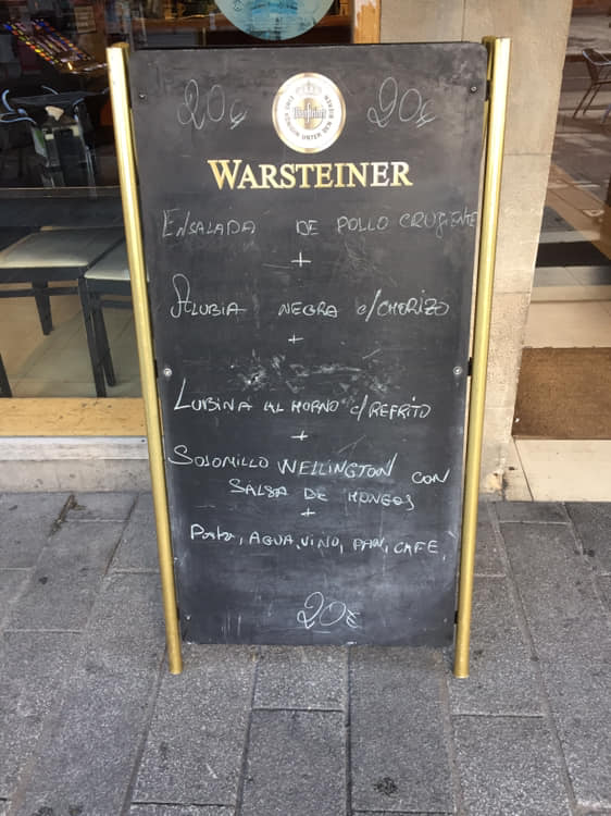 Comida en el Restaurante El Parlamento