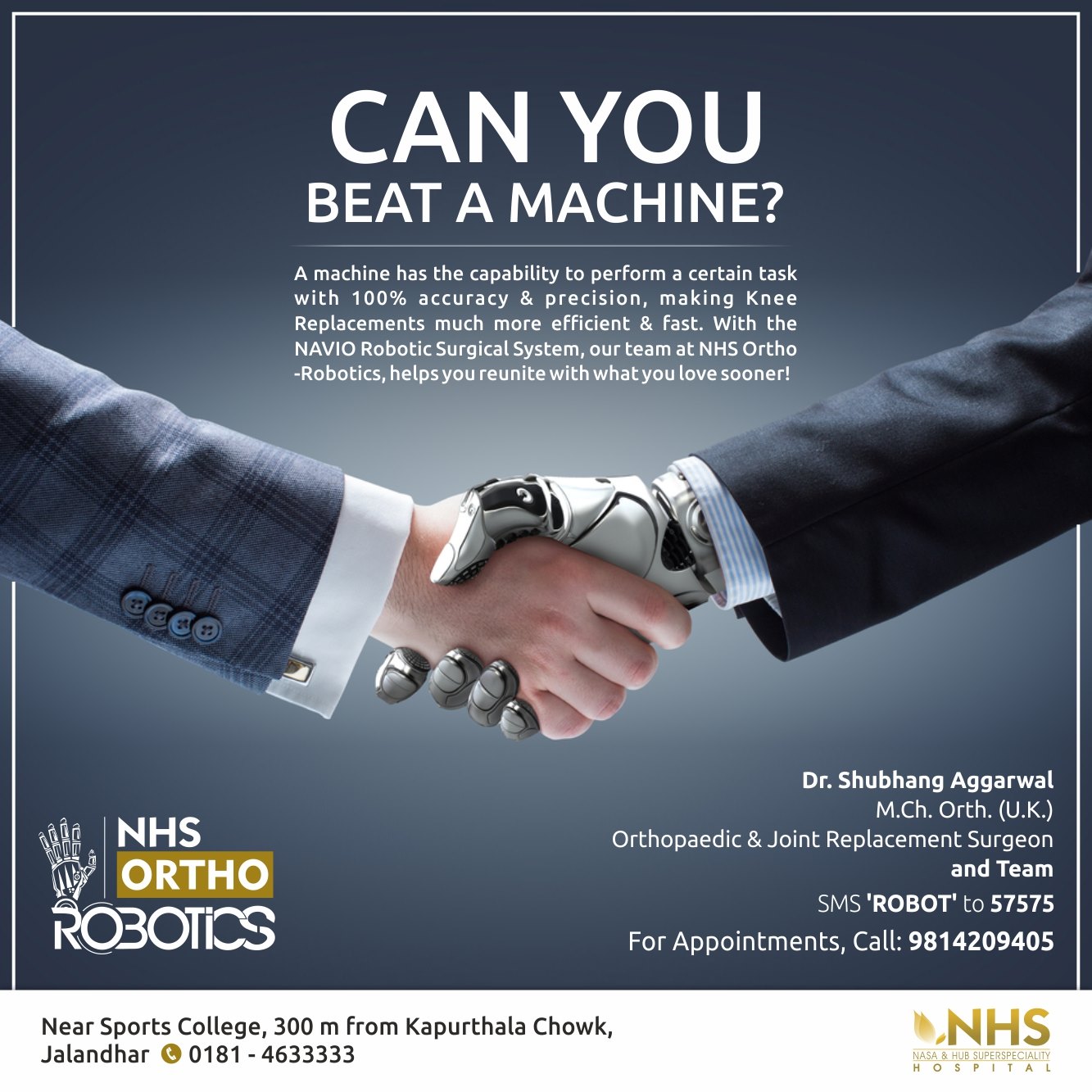 NHS - Can you beat a machine? At NHS Hospital, we have the latest NAVIO ...