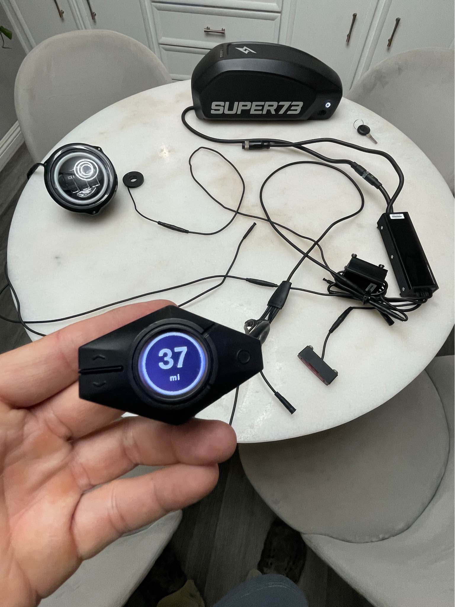 Super73 lithium Battery Controller LCD Display Light PAS Base throttle ...