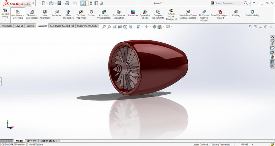 Airplane jet engine 🔥 #solidworks_4... - Solid Works Design4