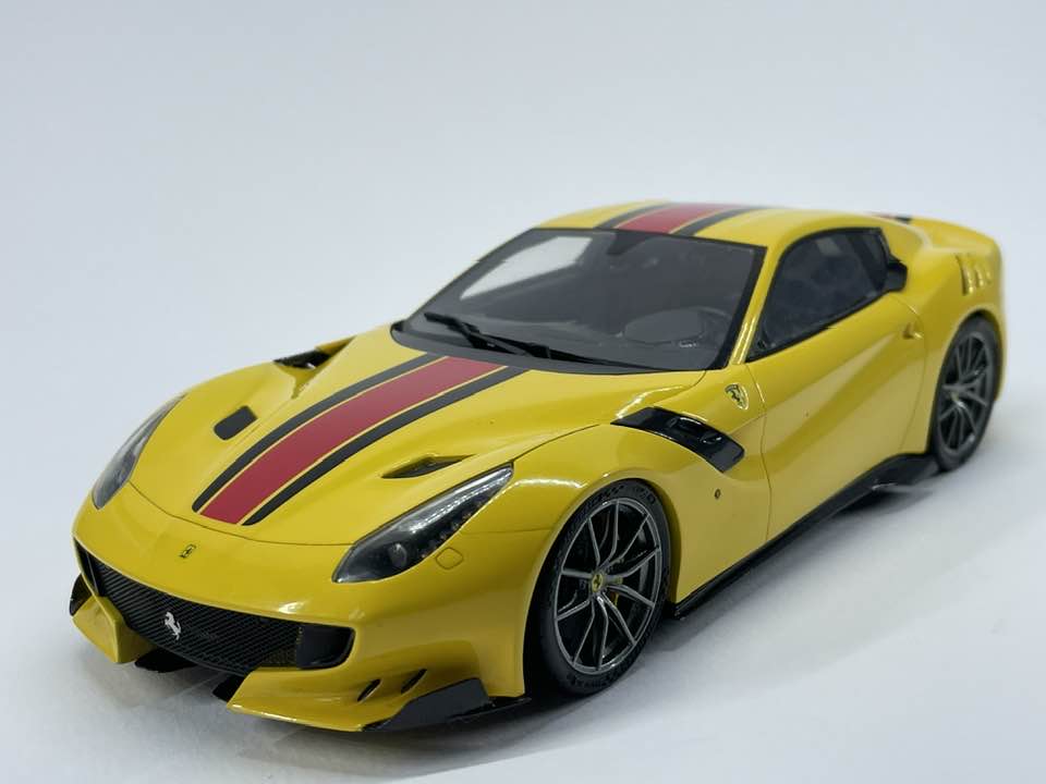Modified Tamiya Ferrari F12 TDF with custom parts