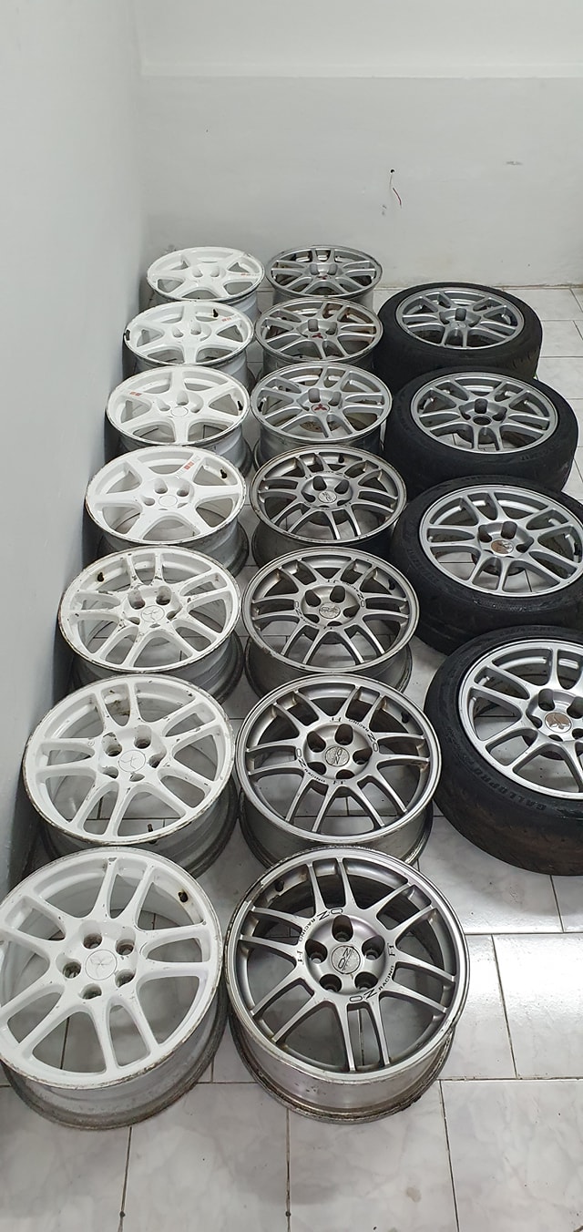 Enkei WRC Tarmac Evo alloy wheels with matching tyres for sale