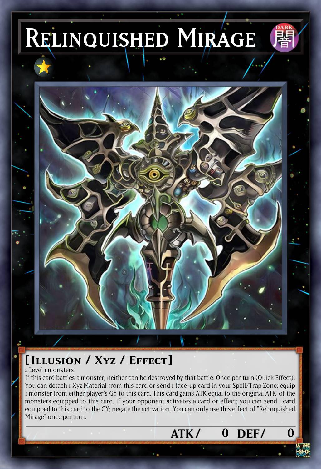 RELINQUISHED MIRAGE DARK 闇 S EFFECT] [ILLUSION / XYZ Level
